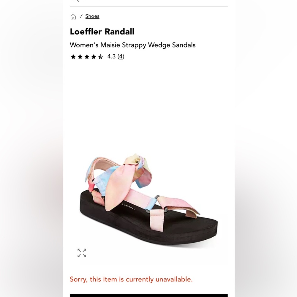 Loeffler Randall Multicolor Strappy Wedge Sandals